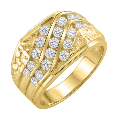 1 ct. T.W. Lab-Grown Diamond Round Engagement Ring in Sterling Silver or 14K Gold over Silver