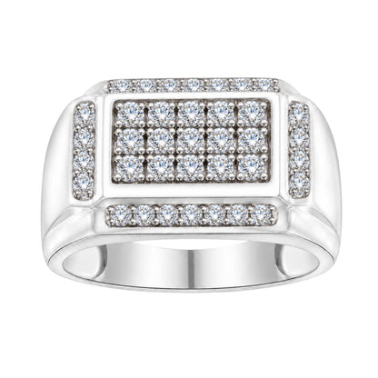 1 ct. T.W. Lab-Grown Diamond Round Engagement Ring in Sterling Silver or 14K Gold over Silver
