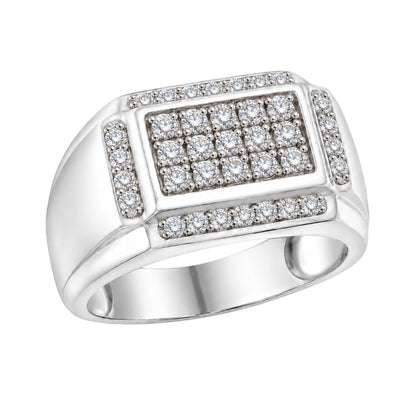1 ct. T.W. Lab-Grown Diamond Round Engagement Ring in Sterling Silver or 14K Gold over Silver