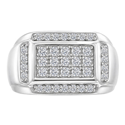 1 ct. T.W. Lab-Grown Diamond Round Engagement Ring in Sterling Silver or 14K Gold over Silver