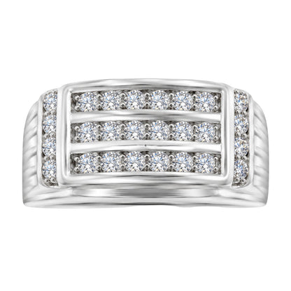 1 ct. T.W. Lab-Grown Diamond Round Engagement Ring in Sterling Silver or 14K Gold over Silver