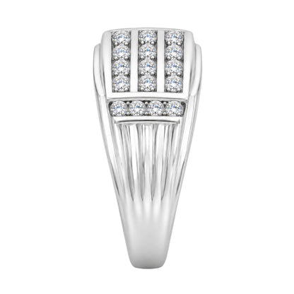 1 ct. T.W. Lab-Grown Diamond Round Engagement Ring in Sterling Silver or 14K Gold over Silver