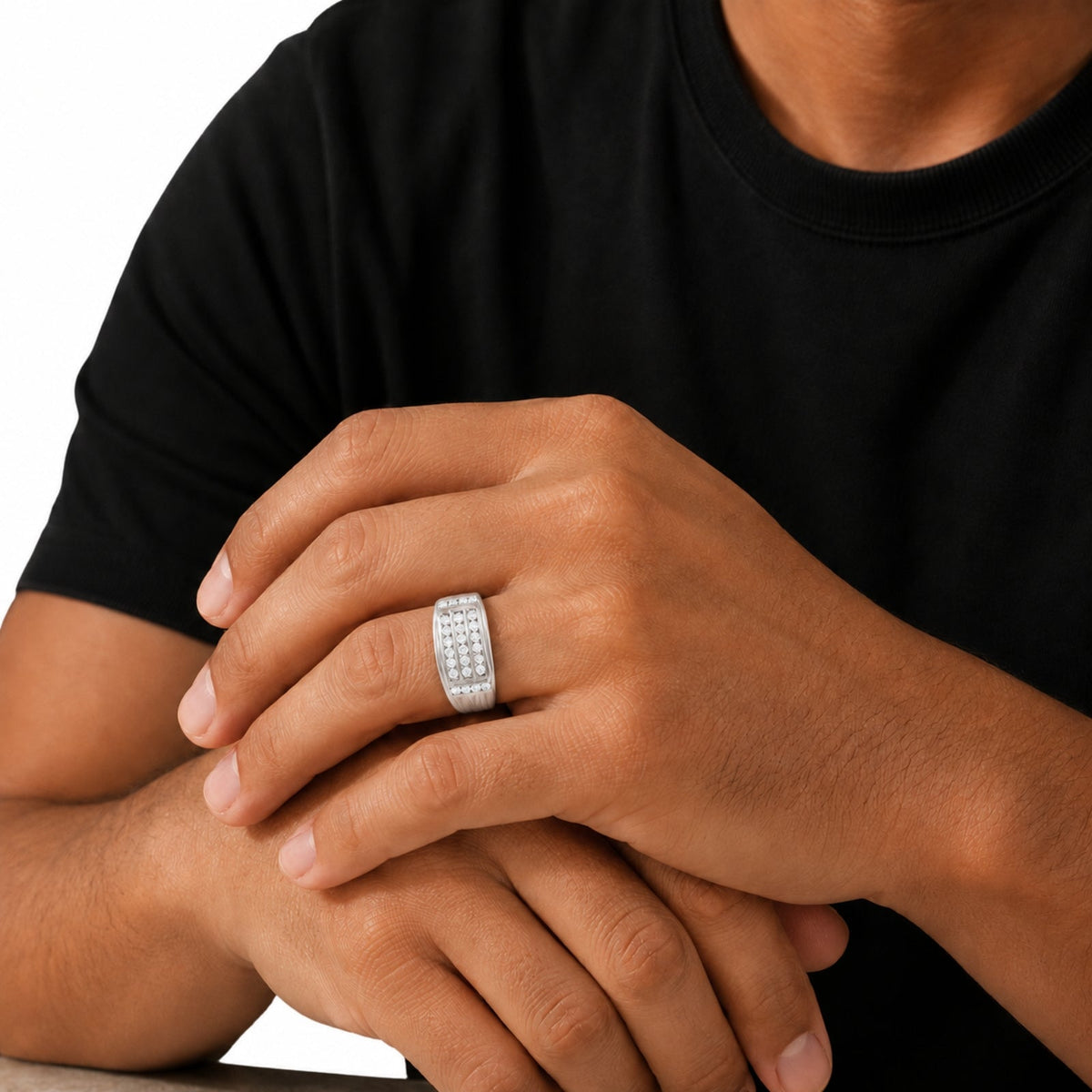 1 ct. T.W. Lab-Grown Diamond Round Engagement Ring in Sterling Silver or 14K Gold over Silver
