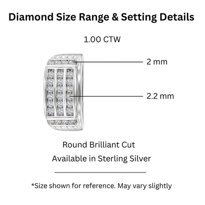 1 ct. T.W. Lab-Grown Diamond Round Engagement Ring in Sterling Silver or 14K Gold over Silver