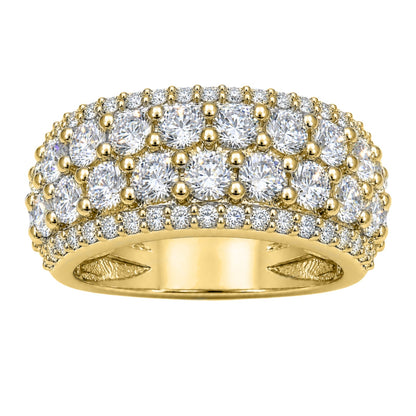 3 ct. T.W. Lab-Grown Diamond Round Statement Engagement Ring in Sterling Silver or 14K Gold over Silver