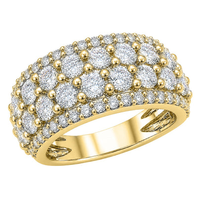 3 ct. T.W. Lab-Grown Diamond Round Statement Engagement Ring in Sterling Silver or 14K Gold over Silver