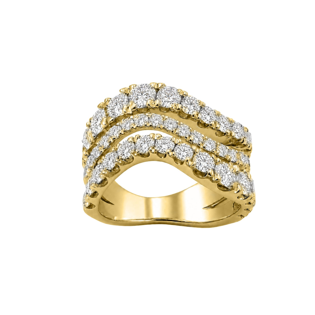 3 ct. T.W. Lab-Grown Diamond Round Statement Engagement Ring in Sterling Silver or 14K Gold over Silver