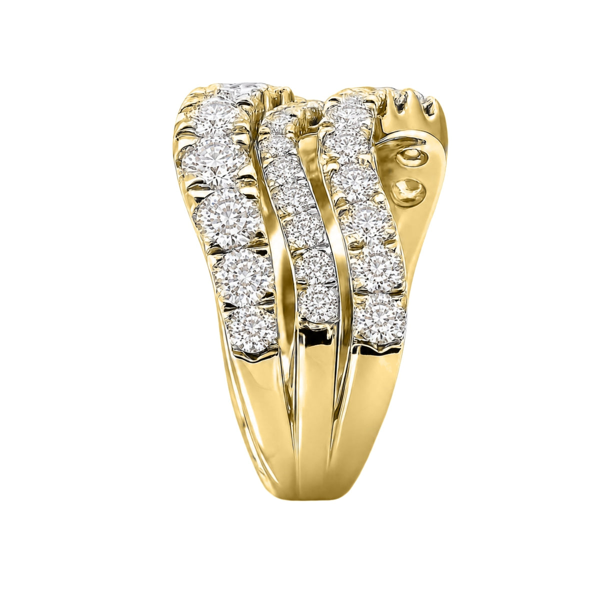 3 ct. T.W. Lab-Grown Diamond Round Statement Engagement Ring in Sterling Silver or 14K Gold over Silver