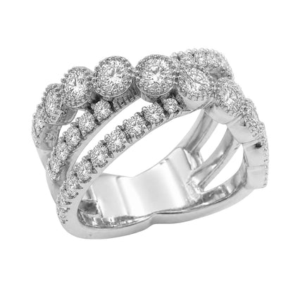 2 ct. T.W. Lab-Grown Diamond Round Statement Engagement Ring in Sterling Silver or 14K Gold over Silver
