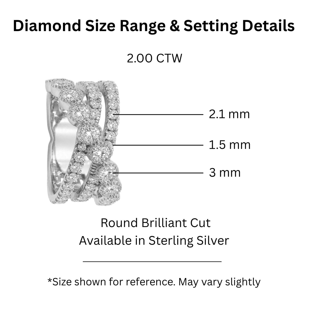 2 ct. T.W. Lab-Grown Diamond Round Statement Engagement Ring in Sterling Silver or 14K Gold over Silver