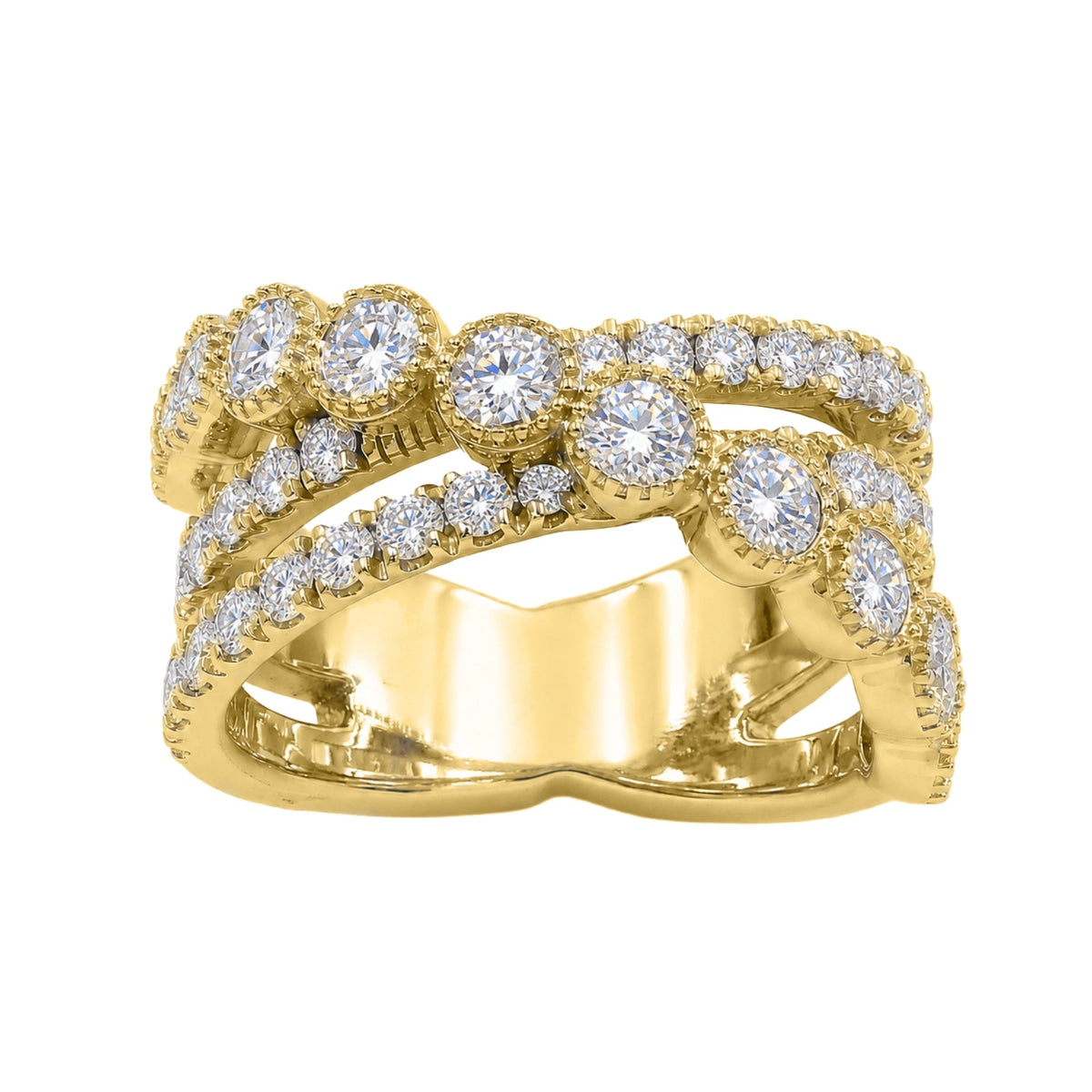2 ct. T.W. Lab-Grown Diamond Round Statement Engagement Ring in Sterling Silver or 14K Gold over Silver