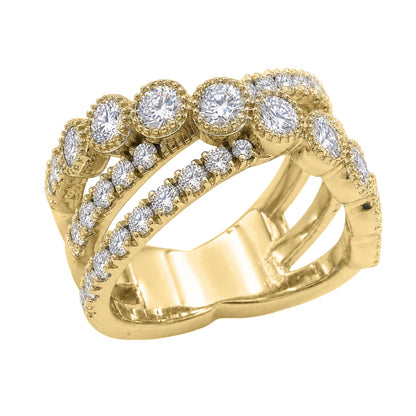 2 ct. T.W. Lab-Grown Diamond Round Statement Engagement Ring in Sterling Silver or 14K Gold over Silver