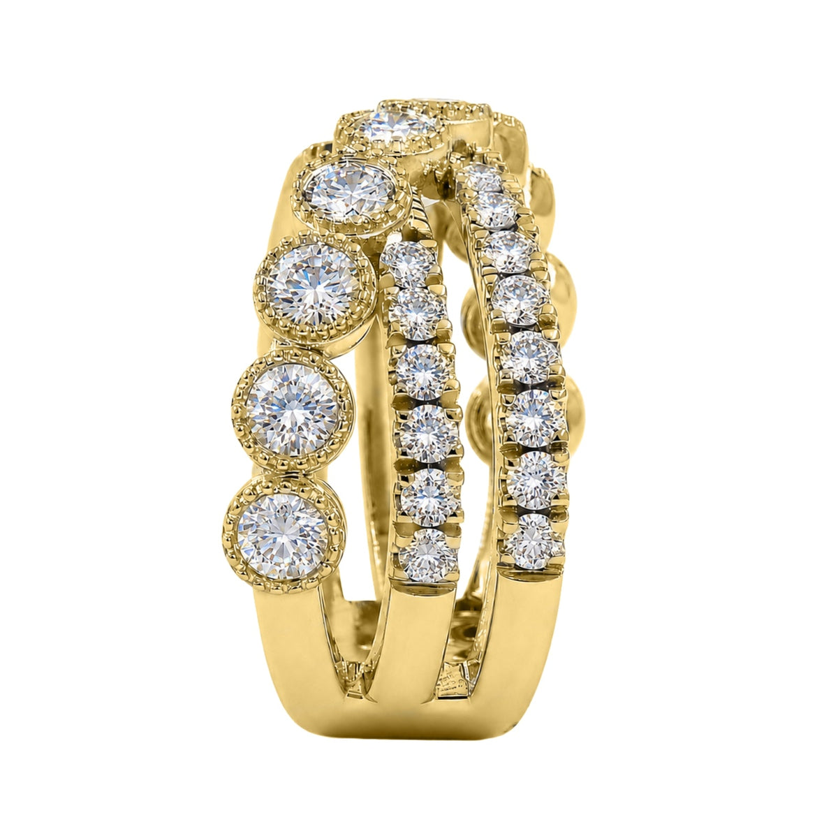 2 ct. T.W. Lab-Grown Diamond Round Statement Engagement Ring in Sterling Silver or 14K Gold over Silver