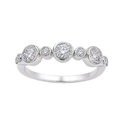 1 ct. T.W. Lab-Grown Diamond Round Statement Engagement Ring in Sterling Silver or 14K Gold over Silver