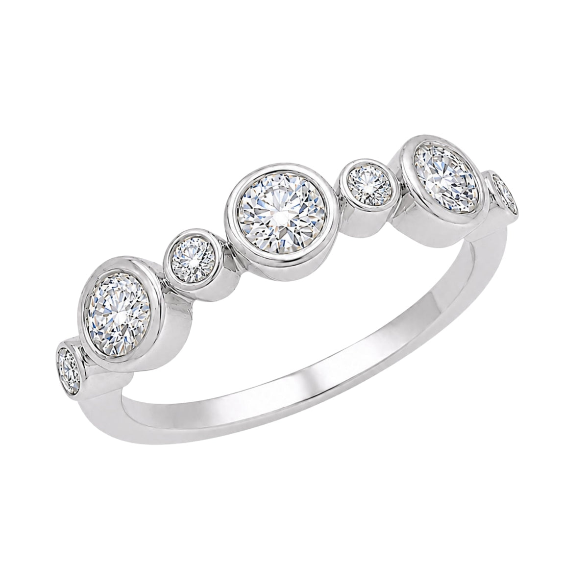 1 ct. T.W. Lab-Grown Diamond Round Statement Engagement Ring in Sterling Silver or 14K Gold over Silver