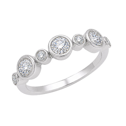 1 ct. T.W. Lab-Grown Diamond Round Statement Engagement Ring in Sterling Silver or 14K Gold over Silver