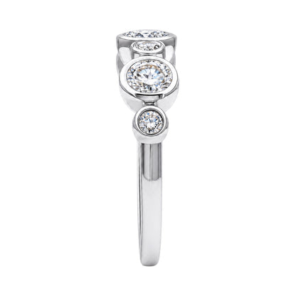 1 ct. T.W. Lab-Grown Diamond Round Statement Engagement Ring in Sterling Silver or 14K Gold over Silver