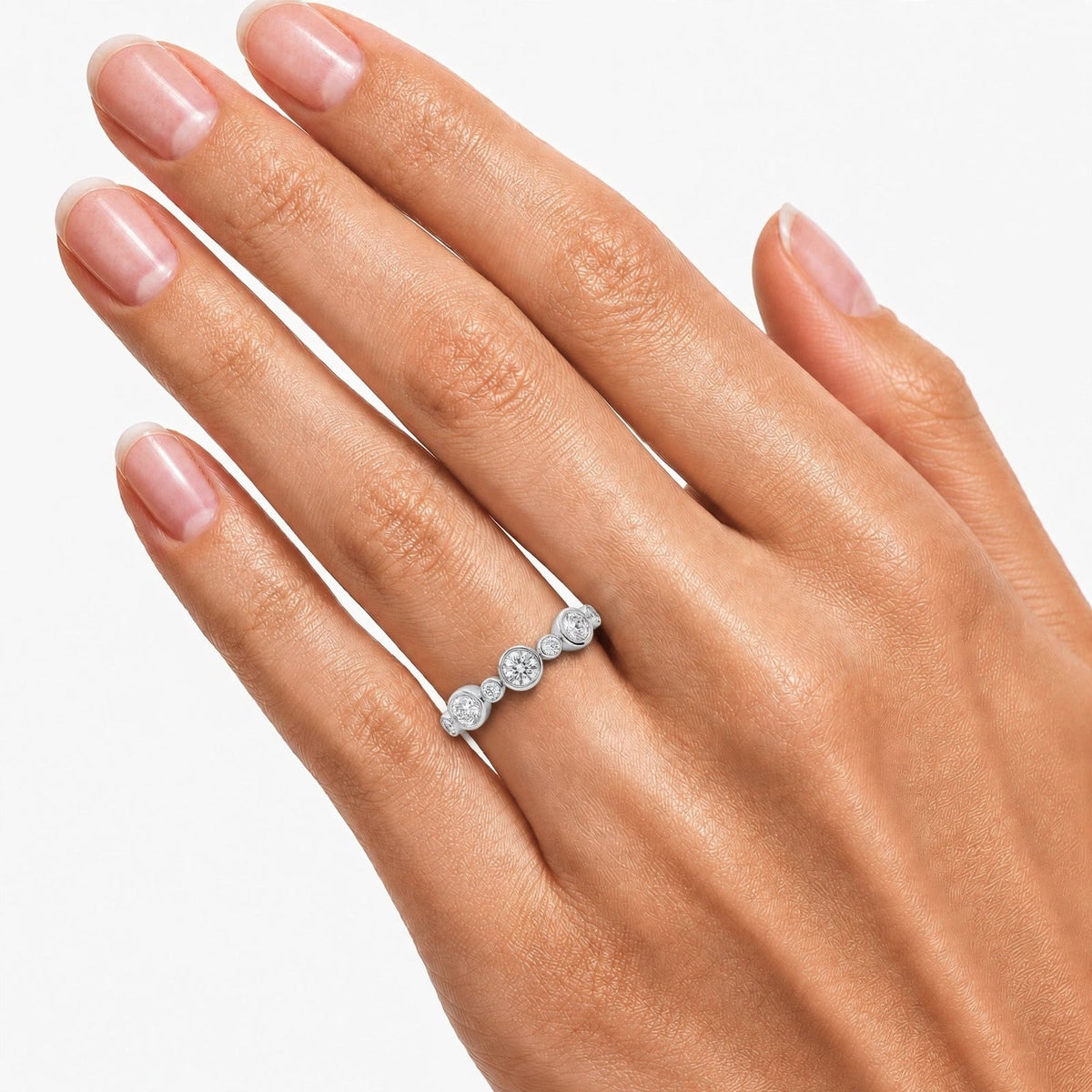 1 ct. T.W. Lab-Grown Diamond Round Statement Engagement Ring in Sterling Silver or 14K Gold over Silver