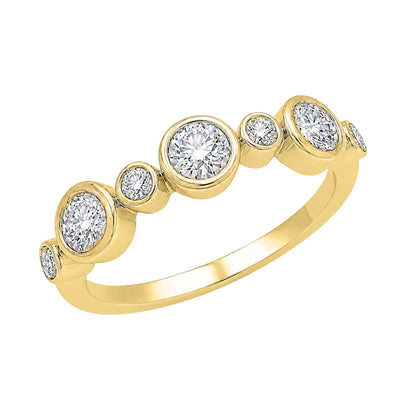 1 ct. T.W. Lab-Grown Diamond Round Statement Engagement Ring in Sterling Silver or 14K Gold over Silver