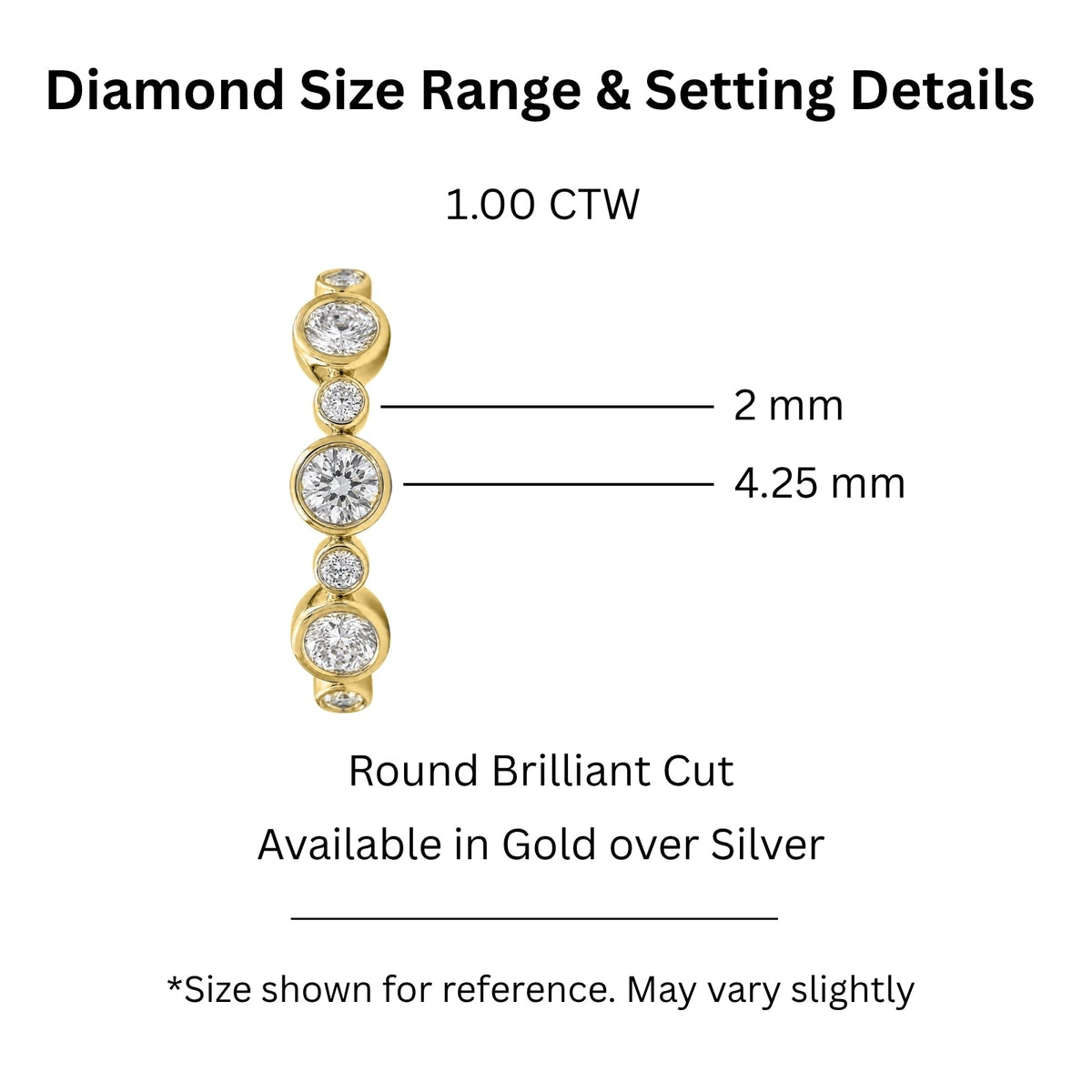 1 ct. T.W. Lab-Grown Diamond Round Statement Engagement Ring in Sterling Silver or 14K Gold over Silver