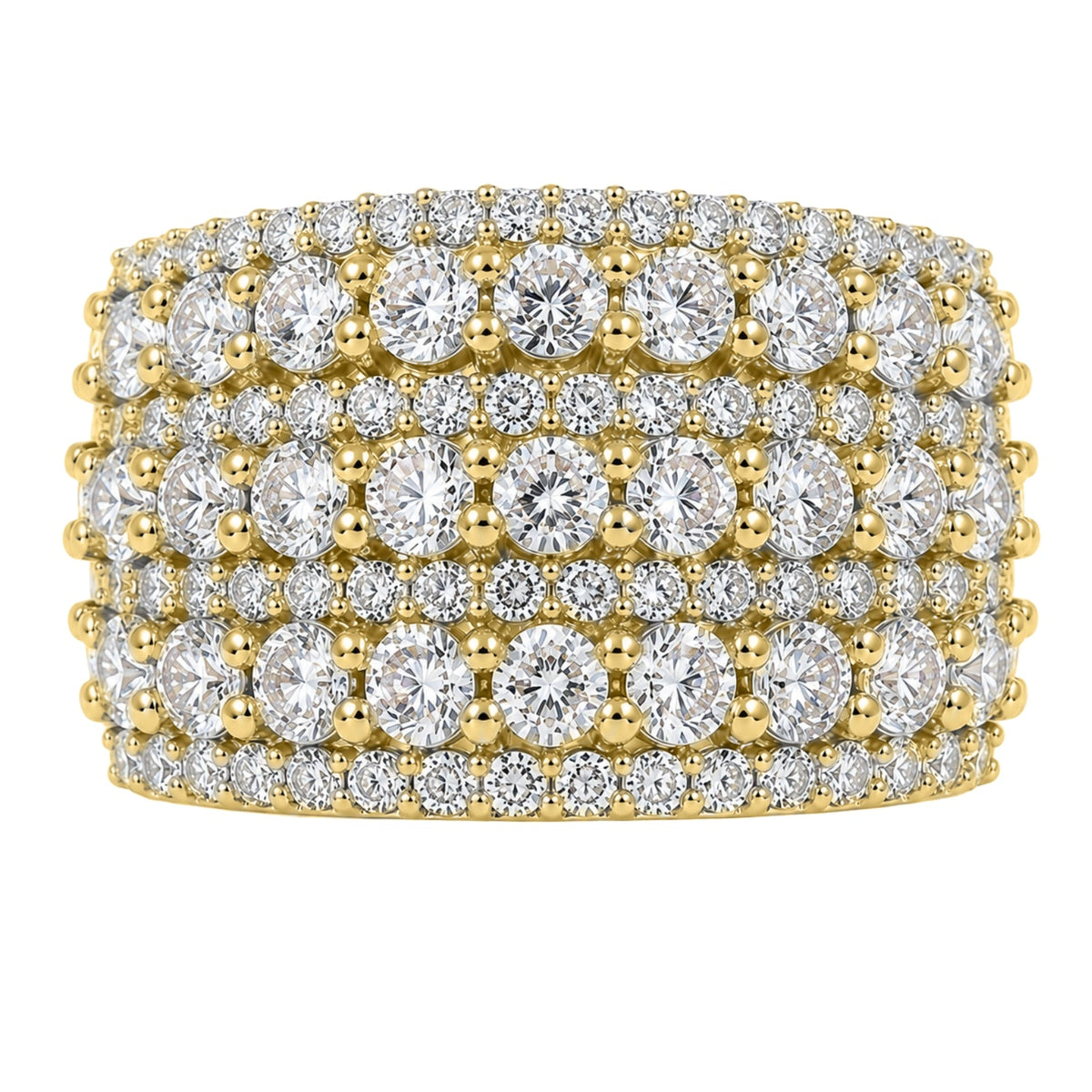 3 ct. T.W. Lab-Grown Diamond Round Statement Engagement Ring in Sterling Silver or 14K Gold over Silver