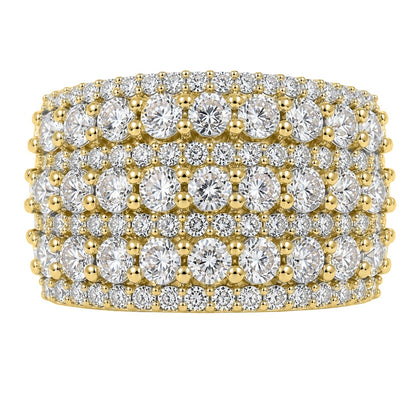 3 ct. T.W. Lab-Grown Diamond Round Statement Engagement Ring in Sterling Silver or 14K Gold over Silver