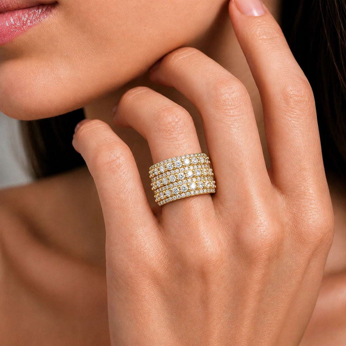 3 ct. T.W. Lab-Grown Diamond Round Statement Engagement Ring in Sterling Silver or 14K Gold over Silver