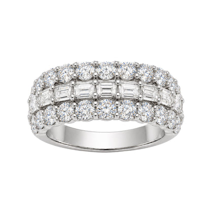 4.1 ct. T.W. Lab-Grown Diamond Round Band Wedding Ring in Sterling Silver or 14K Gold over Silver