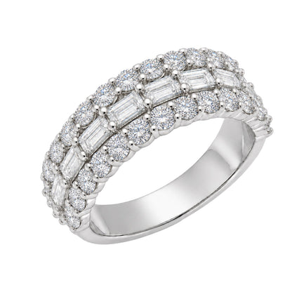 4.1 ct. T.W. Lab-Grown Diamond Round Band Wedding Ring in Sterling Silver or 14K Gold over Silver
