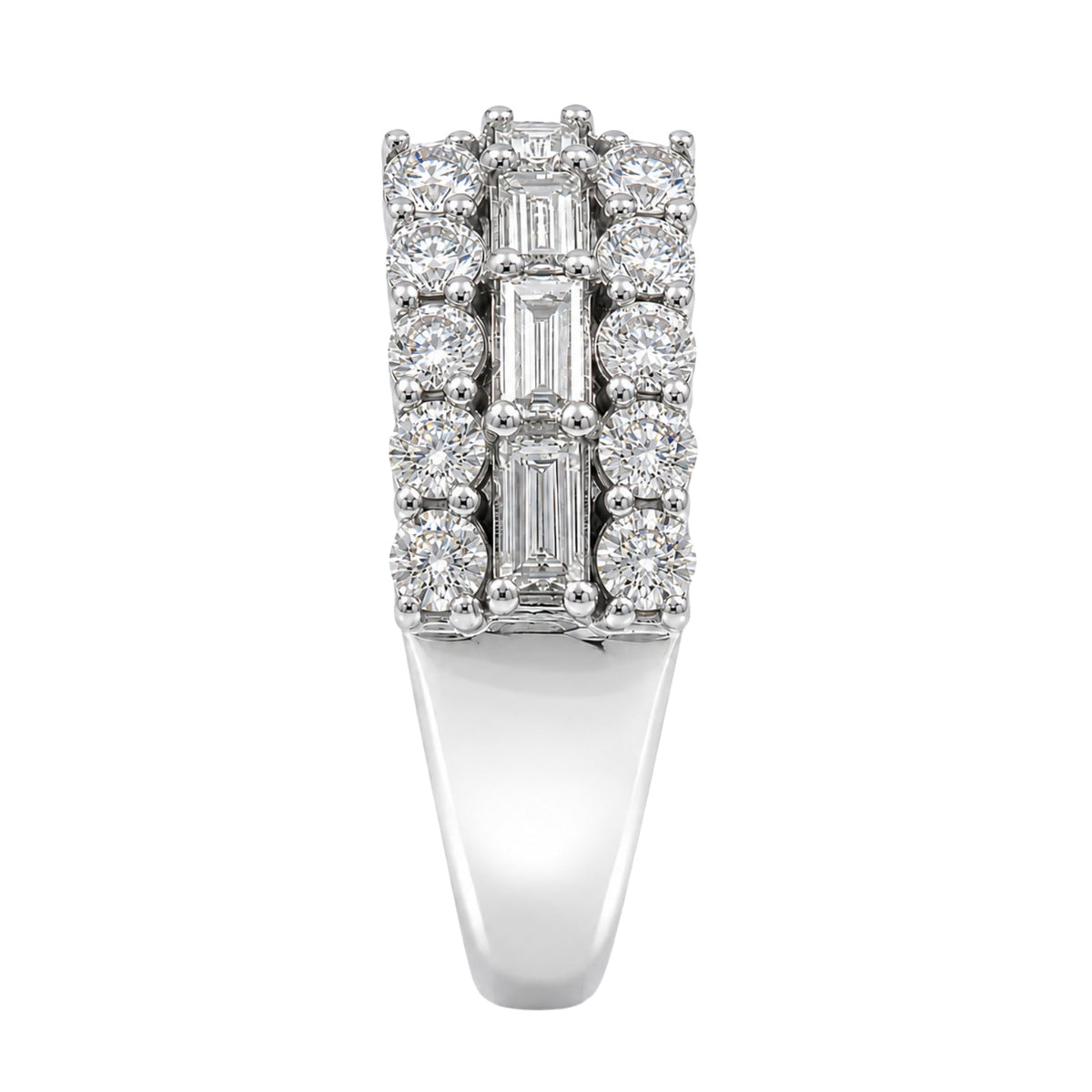 4.1 ct. T.W. Lab-Grown Diamond Round Band Wedding Ring in Sterling Silver or 14K Gold over Silver