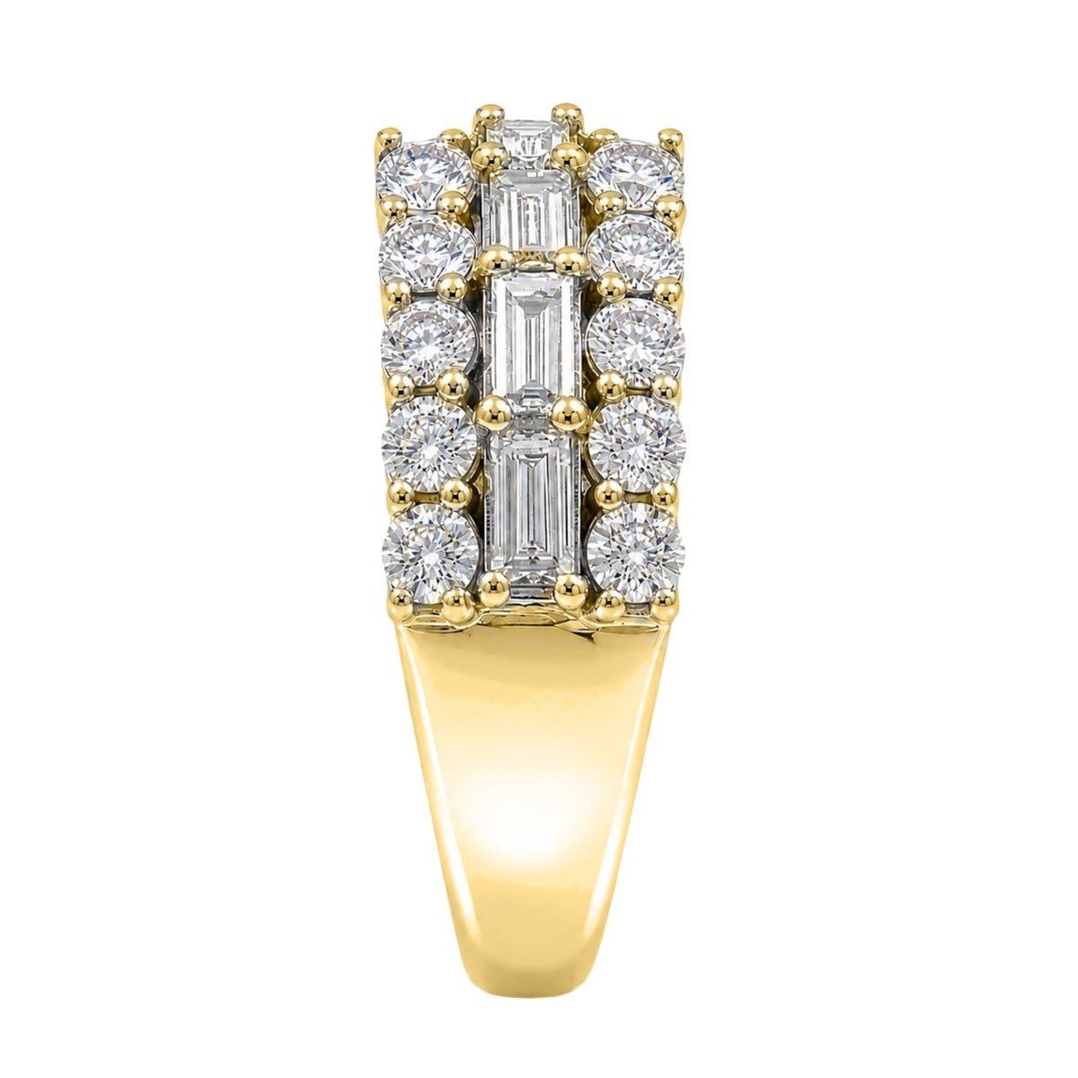 4.1 ct. T.W. Lab-Grown Diamond Round Band Wedding Ring in Sterling Silver or 14K Gold over Silver