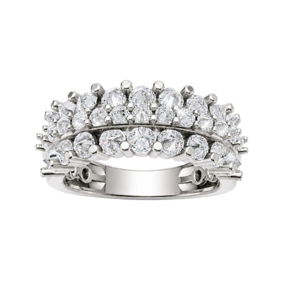 2 ct. T.W. Lab-Grown Diamond Round Band Wedding Ring in Sterling Silver