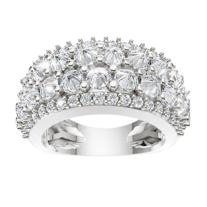 3 ct. T.W. Lab-Grown Diamond Round Band Wedding Ring in Sterling Silver