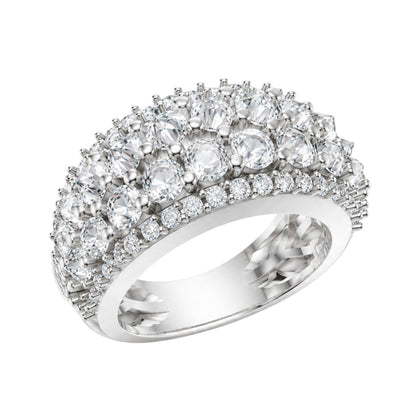 3 ct. T.W. Lab-Grown Diamond Round Band Wedding Ring in Sterling Silver