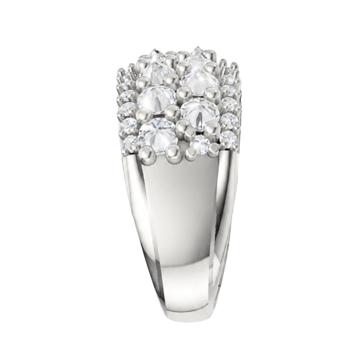 3 ct. T.W. Lab-Grown Diamond Round Band Wedding Ring in Sterling Silver