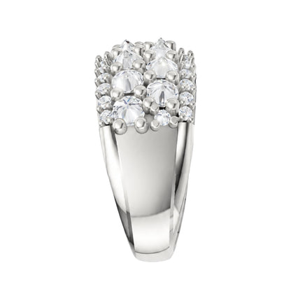 3 ct. T.W. Lab-Grown Diamond Round Band Wedding Ring in Sterling Silver