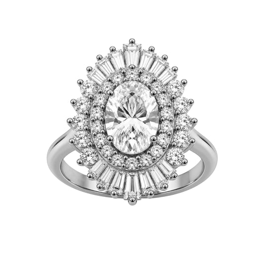 3 ct. T.W. Lab-Grown Diamond Ring in Sterling Silver