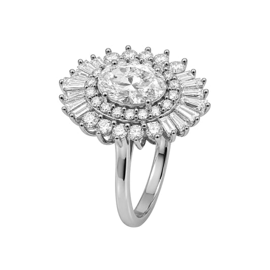 3 ct. T.W. Lab-Grown Diamond Ring in Sterling Silver