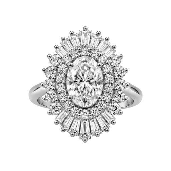 3.00 Carat T.W. Lab Grown Diamond Sterling Silver Ring