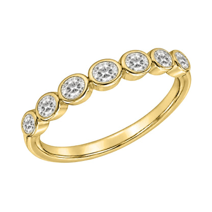 Lab-Grown Diamond Round 7 Stone Ring in 14K White Gold or 14K Yellow Gold