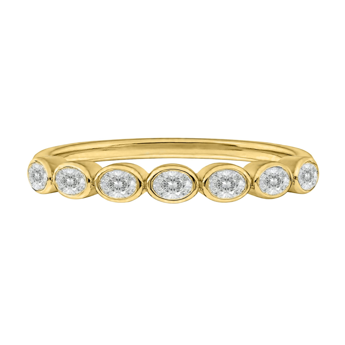 Lab-Grown Diamond Round 7 Stone Ring in 14K White Gold or 14K Yellow Gold