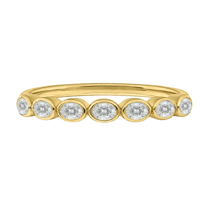 Lab-Grown Diamond Round 7 Stone Ring in 14K White Gold or 14K Yellow Gold