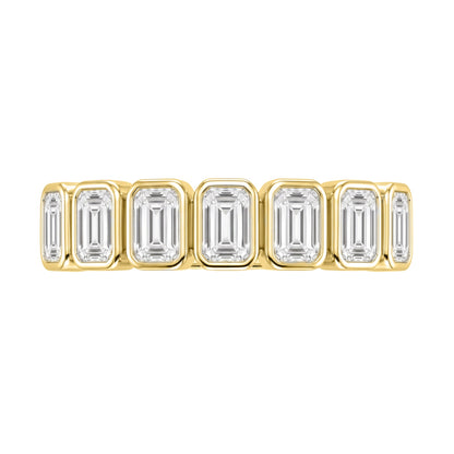 Lab-Grown Diamond Emerald-Cut 7 Stone Ring in 14K White Gold or 14K Yellow Gold