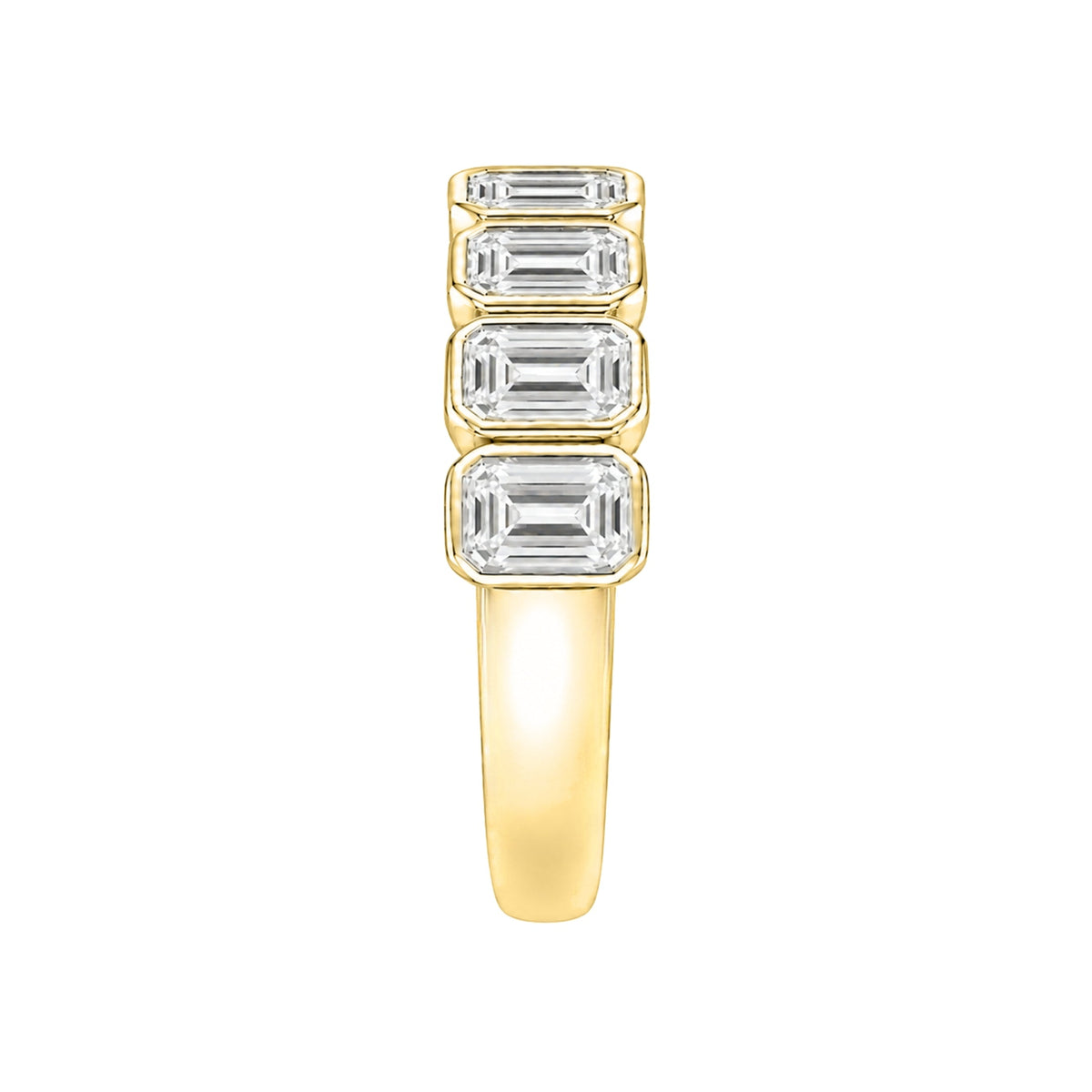 Lab-Grown Diamond Emerald-Cut 7 Stone Ring in 14K White Gold or 14K Yellow Gold