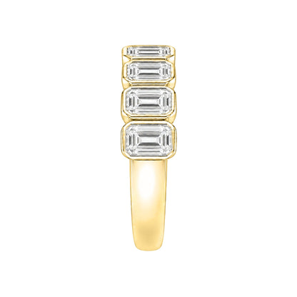 Lab-Grown Diamond Emerald-Cut 7 Stone Ring in 14K White Gold or 14K Yellow Gold