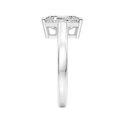 Lab-Grown Diamond Radiant Cut Solitaire Engagement Ring in 14K White Gold or 14K Yellow Gold