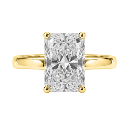 Lab-Grown Diamond Radiant Cut Solitaire Engagement Ring in 14K White Gold or 14K Yellow Gold