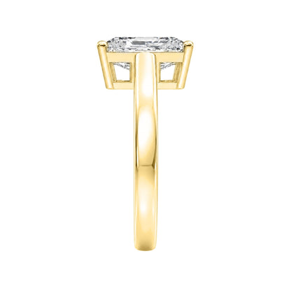 Lab-Grown Diamond Radiant Cut Solitaire Engagement Ring in 14K White Gold or 14K Yellow Gold