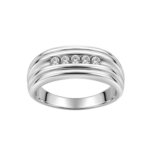 Men's 1/4 ct. T.W. Lab-Grown Diamond Ring in Sterling Silver or 14K Gold over Silver