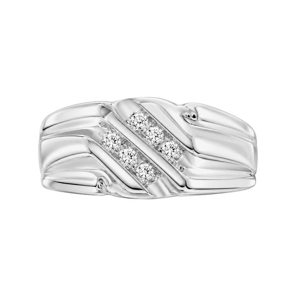 1/7 Carat T.W. Lab Grown Diamond Sterling Silver Men's Ring